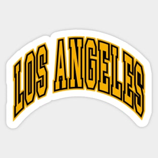 Los Angeles - Block Arch - Black/Gold Sticker